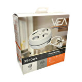 Vea VE-26583 3'lü 1.5Metre Kablolu 3USB+TYPE-C Girişli Akım Korumalı Grup Priz