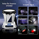 Ayt Powermaster Solar Güneş Enerji Panelli Ledli Kafa Lambası Feneri 1600mAh 6 Modlu Sensörlü Kamp Yürüyüş Lambası