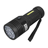 Ayt Powermaster Pm-26722 Plastik 4+2 Modlu Şarjlı 12 Ledli El Feneri Kamp Lambası Işıldak