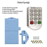 Powermaster PM-26723 Tuş Şifreli Gri Çekmece Dolap Kilidi (2'Li Paket)