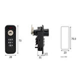 Powermaster PM-26725 3 Haneli Şifreli Ve Anahtarlı Mekanik Siyah Çekmece Dolap Kilidi (Sol)