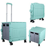 Ayt Sunup SN-26968 Katlanabilir Market Pazar Kamp Tekerlekli Alışveriş Arabası 60 Kg Kapasiteli Çanta