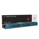 Powermaster PM-26831 12 Volt 12.5 Amper 150 Watt Slim Metal Kasa Adaptör 238X50x23mm