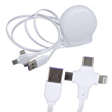 Ayt Powermaster PM-27143 1 Metre Makaralı 3In1 Şarj Kablosu Lightning Type-c Micro Usb İphone Şarj Data Kablo
