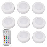 Powermaster PM-27186 Led Mobilya Merdiven Pilli Aydınlatma Lamba 3M Yapışkanlı Kumandalı Rgb Renkli 4000K 8'li Paket