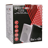 Magicvoice F-LHY4S 4" (10 CM) Hat Trafolu Duvar Tipi Sütun Hoparlör (10W RMS / 150W Peak - MP3 USB Uyumlu) - Beyaz
