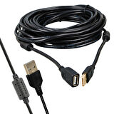 Ayt Powermaster Pm-19955 Usb 2.0 Siyah Chipset 10 Metre Usb Uzatma Kablosu