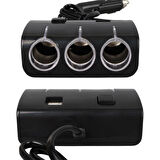 Olesson 1506 12-24V 120 Watt 3'LÜ Araç Çakmak Çoklayıcı