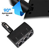 Olesson 1520 12-24V 120 Watt 3'Lü Araç Çakmak Çoklayıcı