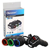 Olesson 1633 12-24V 120 Watt 3'Lü Araç Çakmak Çoklayıcı