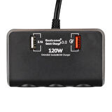 Olesson 1639 12-24V 120 Watt 3'Lü Araç Çakmak Çoklayıcı