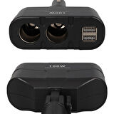 Olesson 1652 12-24V 100 Watt 2'Li Araç Çakmak Çoklayıcı