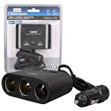 Olesson 1653 12-24V 120 Watt 3'Lü Araç Çakmak Çoklayıcı