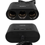 Olesson 1653 12-24V 120 Watt 3'Lü Araç Çakmak Çoklayıcı