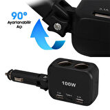 Olesson 1655 12-24V 100 Watt 2'Li Araç Çakmak Çoklayıcı