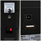 Magicvoice MV-26 2X7.5 CM 50 Watt Komütatörlü Hat Trafolu Siyah Sütun Hoparlör (2'Li Takım)