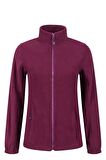 2AS Pello Tam Fermuarlı Heavy Kadın Polar Sweatshirt Mor