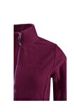 2AS Pello Tam Fermuarlı Heavy Kadın Polar Sweatshirt Mor