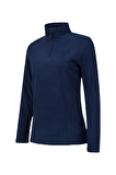 2AS Pinna Yarım Fermuarlı Kadın Polar Sweatshirt Lacivert