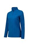 2AS Pinna Yarım Fermuarlı Kadın Polar Sweatshirt Mavi