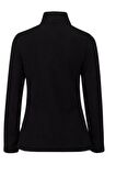 2AS Pinna Yarım Fermuarlı Kadın Polar Sweatshirt Siyah