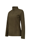 2AS Pinna Yarım Fermuarlı Kadın Polar Sweatshirt Haki