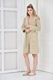 Ecocotton Ecosoft Kadın Bornoz M Bej