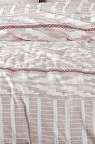 Eco Cotton Colossae Çizgili Pamuk Çift Kişilik Nevresim Takımı