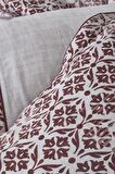 Eco Cotton Lena Etnik Temalı Pamuk Çift Kişilik Nevresim Takımı