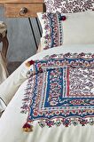 Eco Cotton Etnik Temalı Pamuk Çift Kişilik Nevresim Takımı