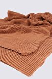 Ecocotton Alina Çift Kişilik Triko Battaniye Taba 200 x 220 cm