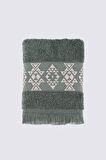 Green Black Hereke 2'li El Yüz Havlusu Seti %100 Pamuk Jakarlı Yeşil 50x80 Cm
