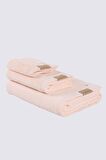Ecocotton Pure Cotton 3'lü Havlu Seti %100 Organik Pamuk Kelebek Bordürlü Nakışlı Somon