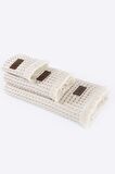 Ecocotton Seren 3'lü Havlu Seti %100 Organik Pamuk Waffle Pike Bej