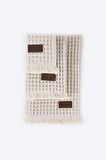 Ecocotton Seren 3'lü Havlu Seti %100 Organik Pamuk Waffle Pike Bej