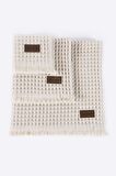 Ecocotton Seren 3'lü Havlu Seti %100 Organik Pamuk Waffle Pike Bej