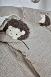 Ecocotton Migala Bebek Nevresim Takımı %100 Organik Pamuk Müslin Nakışlı Bej 100x150 Cm