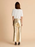 Kısa Paçalı  Kadın Pantolon   Gold