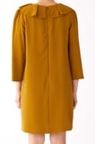 Fırfır Yakalı  Mini Elbise   Olive
