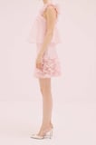 Organze Mini Elbise Pembe