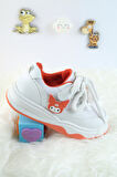 Unisex Çocuk Spor Ayakkabı Kuromi Spor Ayakkabı Özel Tasarım Bağçıklı ve Cırtlı Çocuk Sneaker Spor