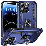Apple iPhone 15 Pro Kılıf Yüzüklü Standlı Manyetikli Armor Zırh