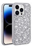 Apple iPhone 14 Pro Kılıf Parlak Taşlı Tasarım Linea Kapak