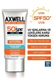 Axwell Sun Care 50+ Faktör Leke Karşıtı Tüm Cilt Tipleri İçin Renksiz Yüz Güneş Koruyucu Krem 50 ml