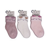 Katamino Mikaya Kız Bebek Havlu Soket Çorap K45913 Asorti