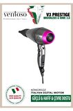 Ventoso V3 Prestige Brushless & Ionic 2.0 2500w Profesyonel Fön Makinesi Anatolıan Fuschıa PRESTIGE