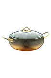 3341 2 Parça Bio Granit 26x7 Cm Tencere Gold Renk, Gold Detay