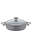 3310 2 Parça Bio Granit 28x8 Cm Karnıyarık Tencere Gri