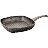 OMS Granit Grill Tava 28x28 CM Gri 3212000728GRİ