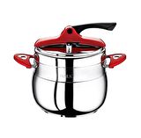 Oms 5080G Klasik Düdüklü Tencere 5 Litre Kırmızı
